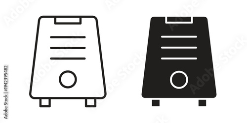 Air purifier icon silhouette. Editable stroke. Line vector illustration design