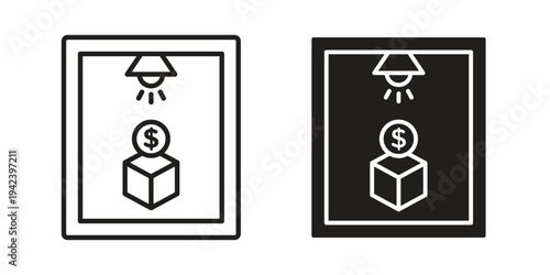 Business incubator icon silhouette. Editable stroke. Line vector illustration design