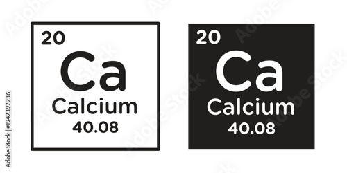 Calcium icon silhouette. Editable stroke. Line vector illustration design