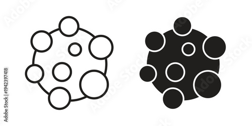 Cancer icon silhouette. Editable stroke. Line vector illustration design