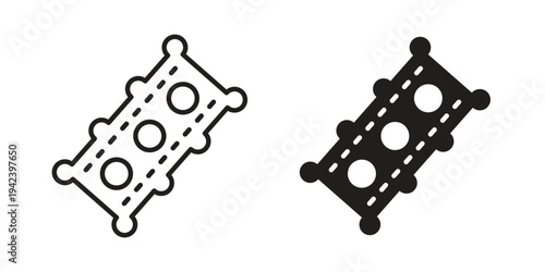 Car gasket icon silhouette. Editable stroke. Line vector illustration design