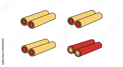 Cannelloni Line art vector creative modern abstract illustration