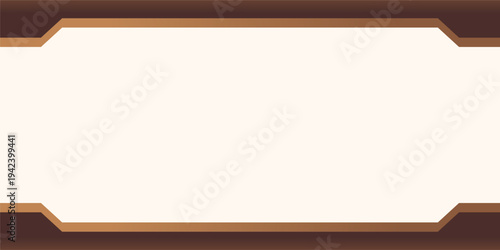 Elegant Brown Geometric Frame Banner with Minimalist Background. Free copyspace area design.