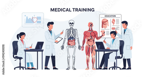 Medical Training Vector Illustration for Education and Healthcare Professionals