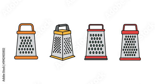 Cheese Grater Line art vector minimal bold abstract illustration