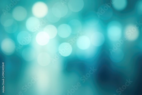 Abstract teal bokeh background with soft light circles, dreamy backdrop bokeh teal abstract.