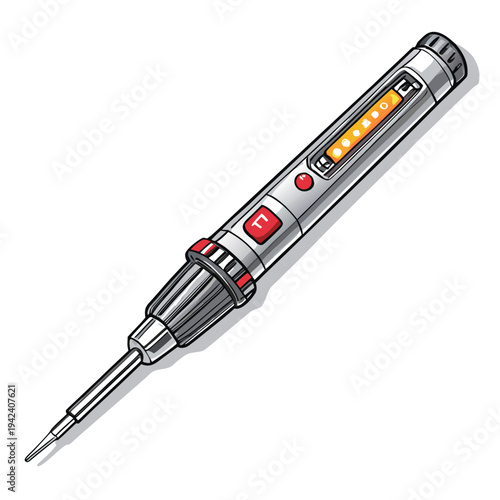 Create Bold Stroke Electric Tester Screwdri High-Quality Stock Image Suitable for Design