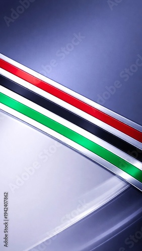 Diagonal Red Green and Black Stripes Background
