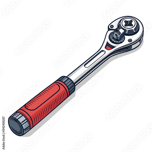 Create Bold Stroke Mechanic Ratchet Wrench Premium Digital Asset Suitable for Design