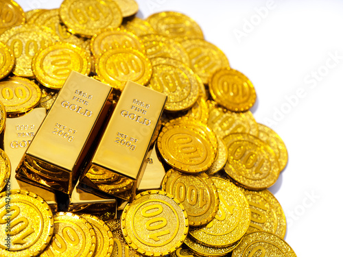 Slika na platnu Lots of gold and coins.