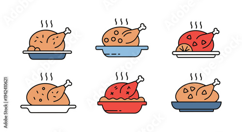 Chicken Stew Line art vector creative abstract modern illustration