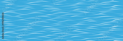 Ripples and water waves, seamless pattern sea surface, vector natural background, banner