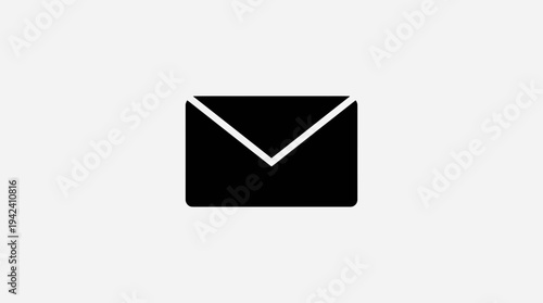 Black Envelope Icon Representing Communication and Correspondence