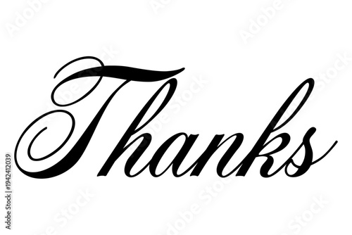 Thanks - Thanks message for card, presentation, business. Expressing gratitude, acknowledgment and appreciation
