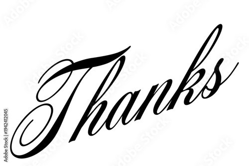 Thanks - Thanks message for card, presentation, business. Expressing gratitude, acknowledgment and appreciation
