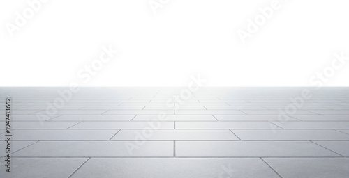 Empty light cement floor with transparent background