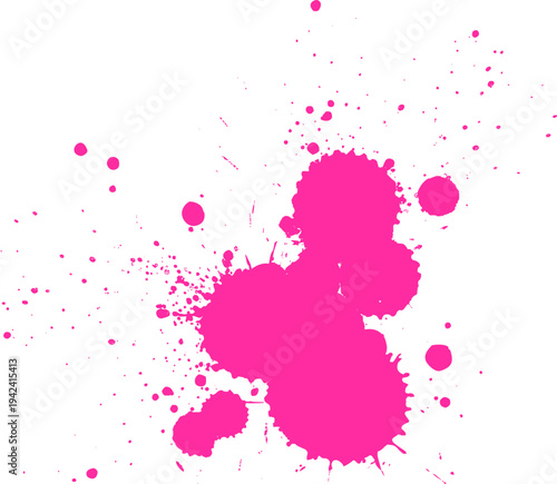 pink brush watercolor painting dropped splatter splash artistic grunge graphic element
