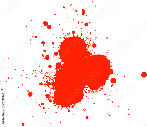 red brush watercolor painting dropped splatter splash artistic grunge graphic element