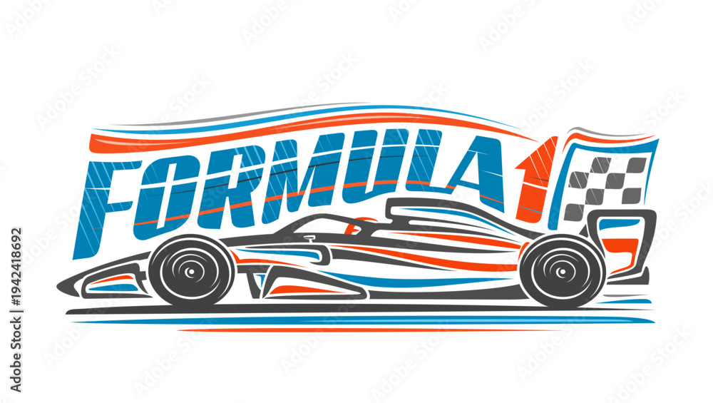 Naklejka premium Vector logo for Formula 1