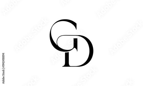 GD initial letter logo or GD monogram
