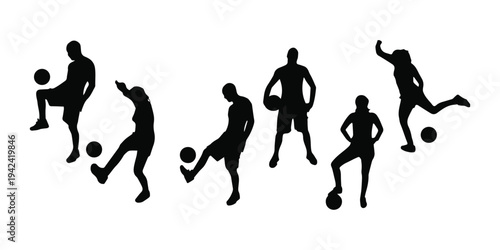 Sport Activities Silhouette Vector Icon Set