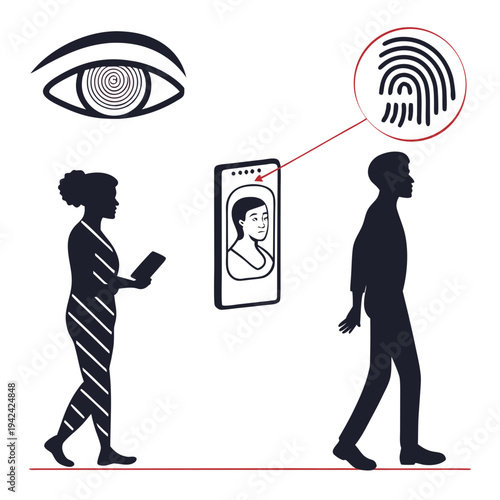 Biometric Authentication Illustration