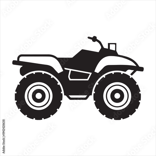 ATV Quad bike Silhouette vector illustration
