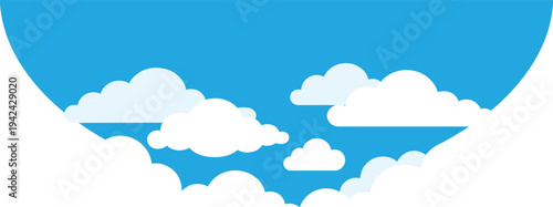 A serene blue sky with white clouds viewed from a low angle