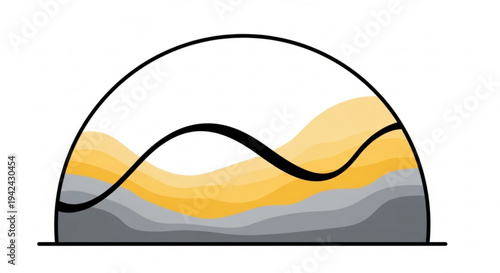 Whisk in a mixing bowl with yellow and gray layers kitchen utensil for baking and cooking