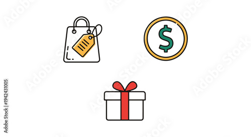 Combo Offer Line art vector clean modern artistic abstract illustration