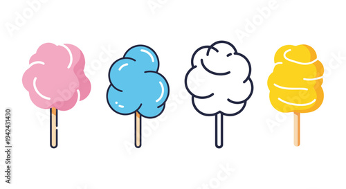 Cotton Candy Line art vector minimal creative abstract illustration