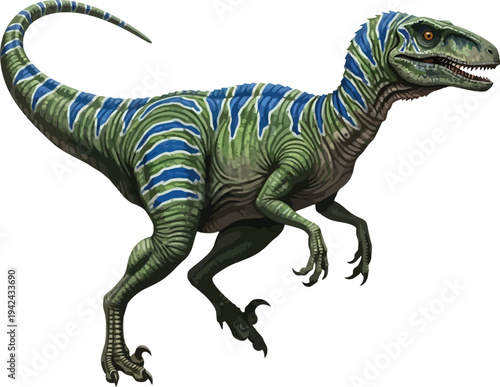 Velociraptor dinosaur illustration