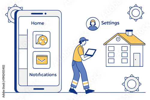Smart Home App Illustration