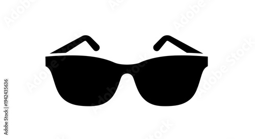 Black sunglasses fashion accessory icon on white background