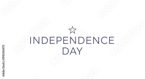 Independence Day Text with Star Symbol 2.