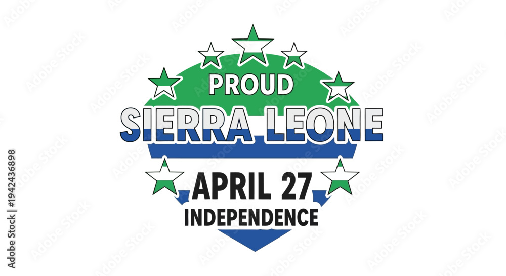 Fototapeta premium Sierra Leone Independence Day April 27 Celebration.