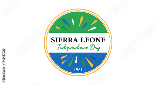 Sierra Leone Independence Day Emblem Logo.