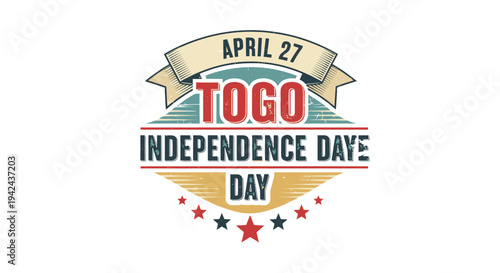 Togo Independence Day emblem design illustration.