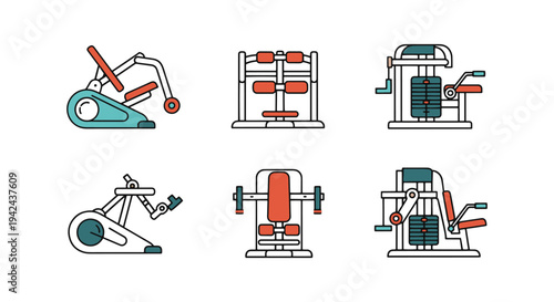 Crunch Machine Line art clean artistic abstract illustration