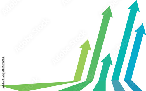 Business growth arrow vector illustration.
