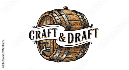 Craft and Draft Barrel Logo
