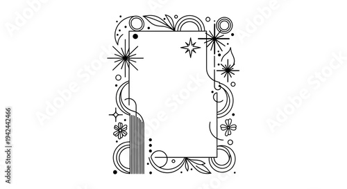 Ornate Black and White Frame Design.