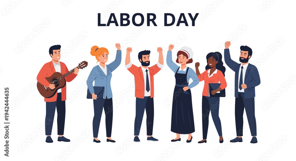 Obraz premium Diverse Group of People Celebrating Labor Day 1.