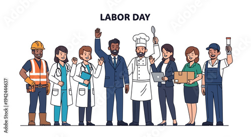 Diverse Group of Professionals Celebrating Labor Day 1.