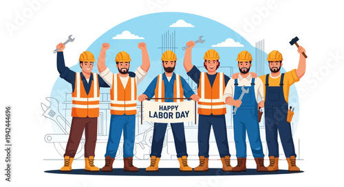 Labor Day Celebration with Construction Workers.