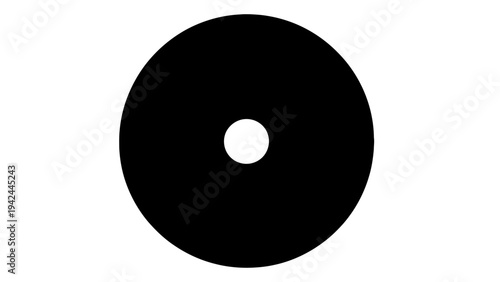 Black Vinyl Record Disc Closeup.