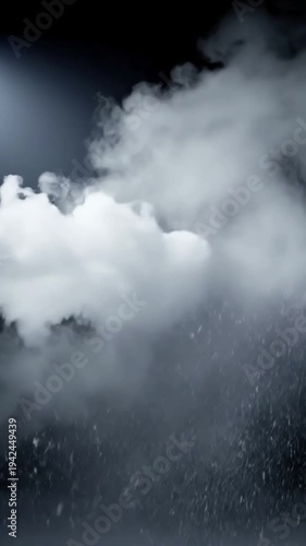 Wallpaper Mural Green Screen steam snow cold wind on black background white smoke blowing scene 2 with distortion, overlay, glitch, static noise, scan lines background, 4k animated video loop Torontodigital.ca