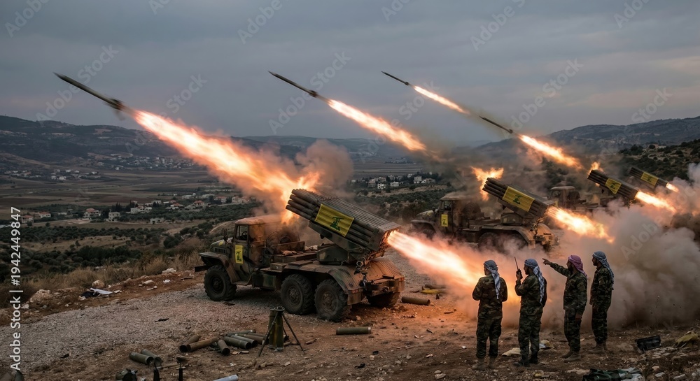 Obraz premium Iran Israel Military Crisis 
