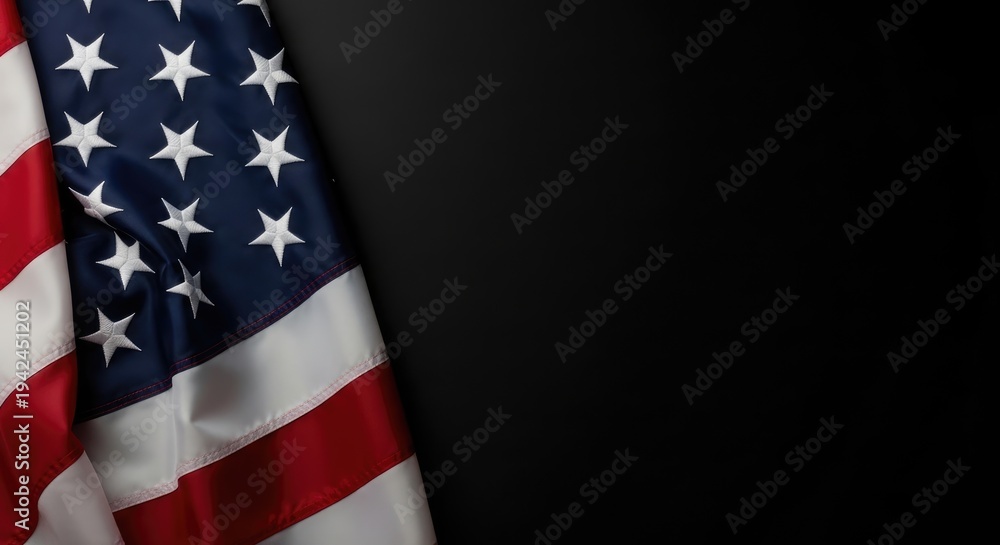Fototapeta premium Usa flag on flag day patriotic american symbol of united states