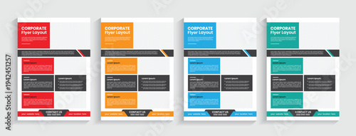 Flyer layout template for corporate business, modern layout, poster, flyer, publication in A4 pages.